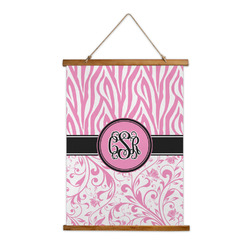 Zebra & Floral Wall Hanging Tapestry - Tall (Personalized)
