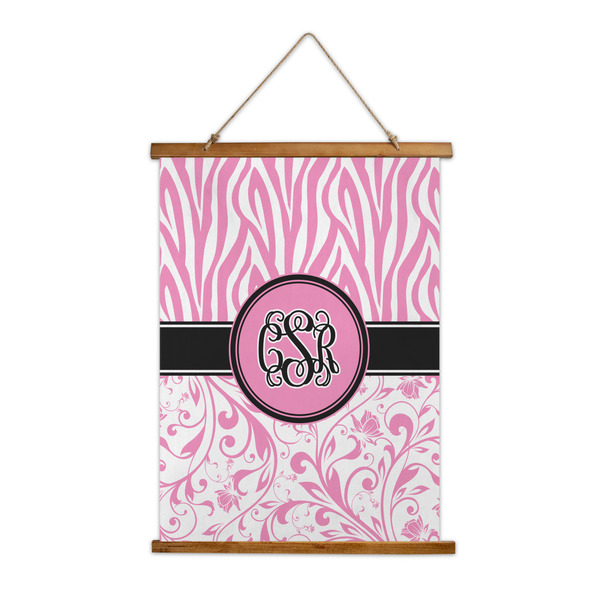 Custom Zebra & Floral Wall Hanging Tapestry (Personalized)