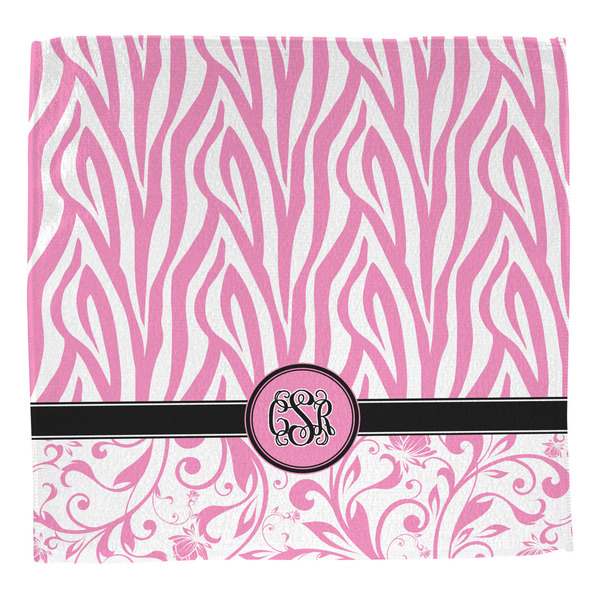 Zebra & Floral Washcloth - Front - No Soap