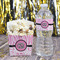 Zebra & Floral Water Bottle Label - w/ Favor Box
