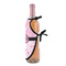 Zebra & Floral Wine Bottle Apron - DETAIL WITH CLIP ON NECK