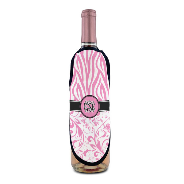 Zebra & Floral Wine Bottle Apron - IN CONTEXT