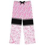 Zebra & Floral Womens Pajama Pants - XL