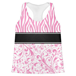 Zebra & Floral Womens Racerback Tank Top