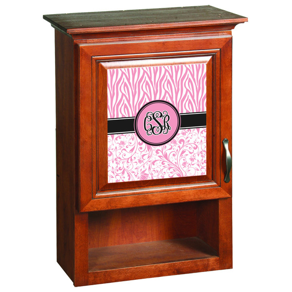 Zebra & Floral Wooden Cabinet Decal (Medium)