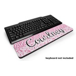 Zebra & Floral Keyboard Wrist Rest (Personalized)