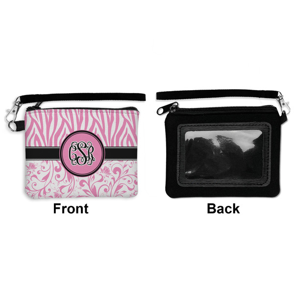 Zebra & Floral Wristlet ID Cases - Front & Back