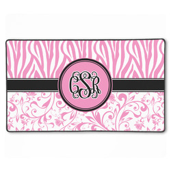 Zebra & Floral XXL Gaming Mouse Pad - 24" x 14" (Personalized)