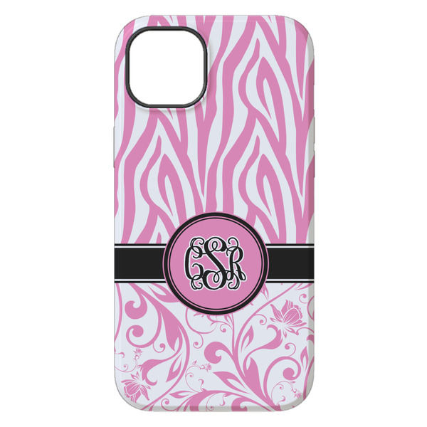 Zebra & Floral iPhone 14 Pro Max Tough Case - Back