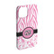 Zebra & Floral iPhone 15 Case - Angle