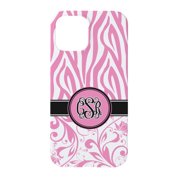 Zebra & Floral iPhone 15 Case - Back