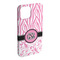 Zebra & Floral iPhone 15 Plus Case - Angle