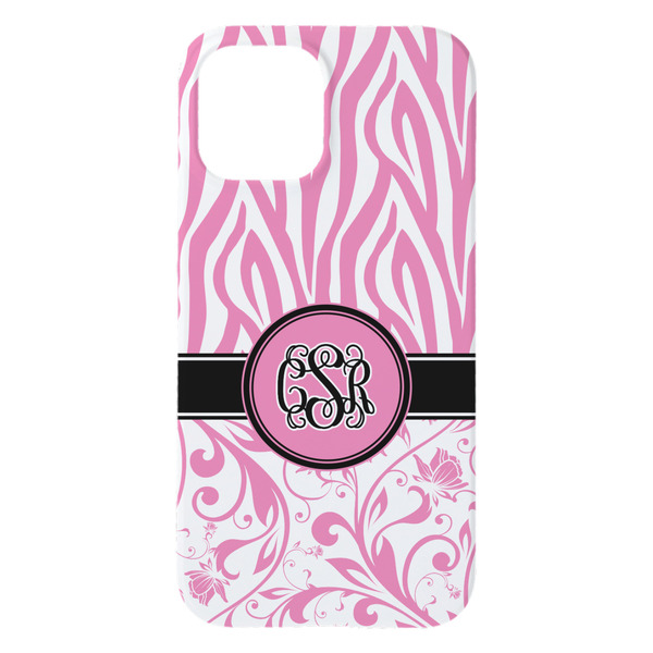 Zebra & Floral iPhone 15 Plus Case - Back