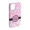 Zebra & Floral iPhone 15 Pro Case - Angle