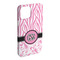 Zebra & Floral iPhone 15 Pro Max Case - Angle