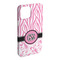 Zebra & Floral iPhone Case - Plastic - iPhone 15 Pro Max (Personalized)