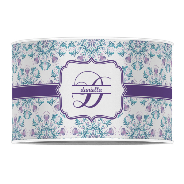 Mandala Floral 12" Drum Lampshade - FRONT (Poly Film)