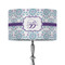 Mandala Floral 12" Drum Lampshade - ON STAND (Fabric)