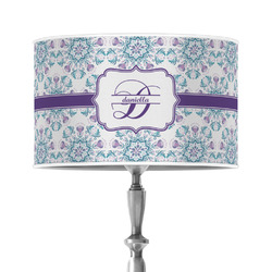 Mandala Floral 12" Drum Lamp Shade - Poly-film (Personalized)