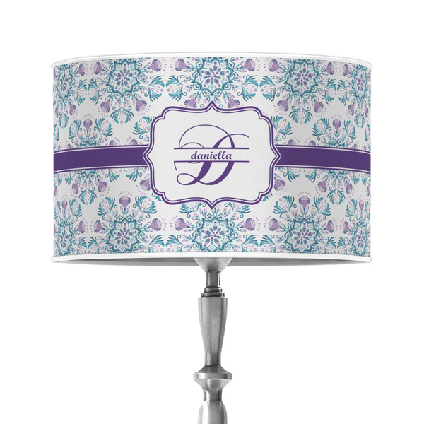 Custom Mandala Floral 12" Drum Lamp Shade - Poly-film (Personalized)