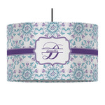 Mandala Floral 12" Drum Pendant Lamp - Fabric (Personalized)
