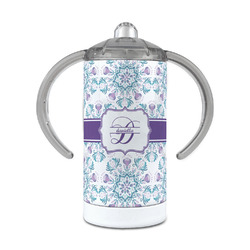 Mandala Floral 12 oz Stainless Steel Sippy Cup (Personalized)