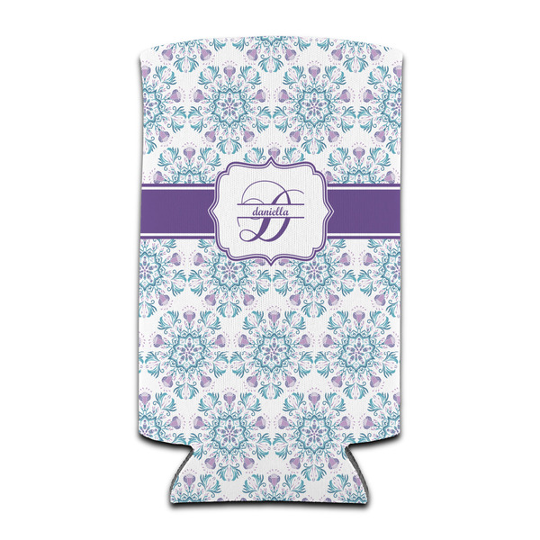 Custom Mandala Floral Can Cooler (tall 12 oz) (Personalized)
