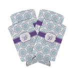 Mandala Floral Can Cooler (tall 12 oz) - Set of 4 (Personalized)