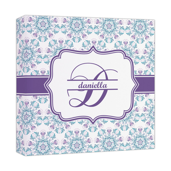 Custom Mandala Floral Canvas Print - 12x12 (Personalized)