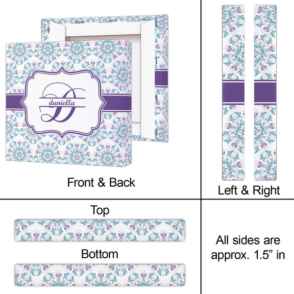 Mandala Floral 12x12 - Canvas Print - Approval