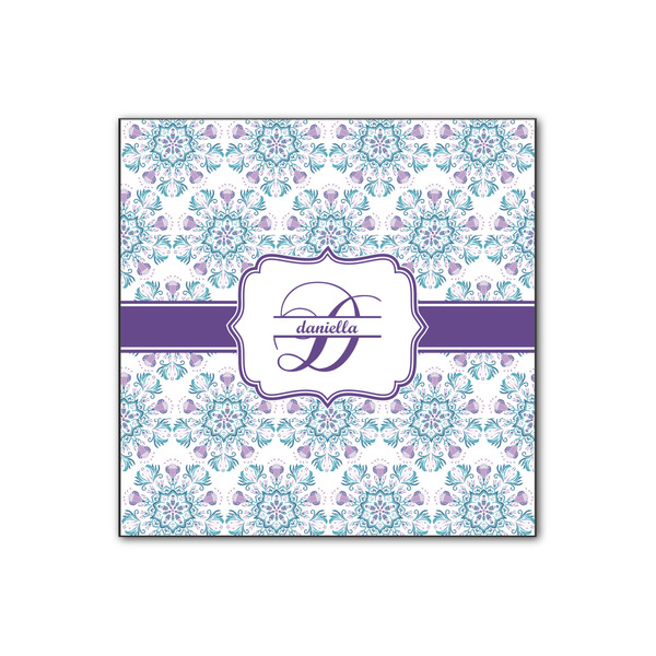 Custom Mandala Floral Wood Print - 12x12 (Personalized)