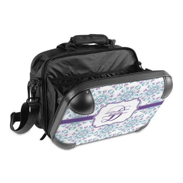 Mandala Floral 15" Hard Shell Briefcase - Open