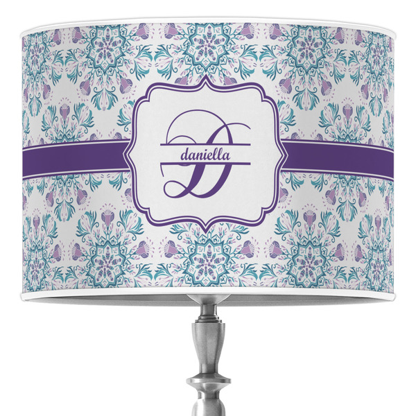 Custom Mandala Floral 16" Drum Lamp Shade - Poly-film (Personalized)