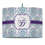 Mandala Floral 16" Drum Pendant Lamp - Fabric (Personalized)