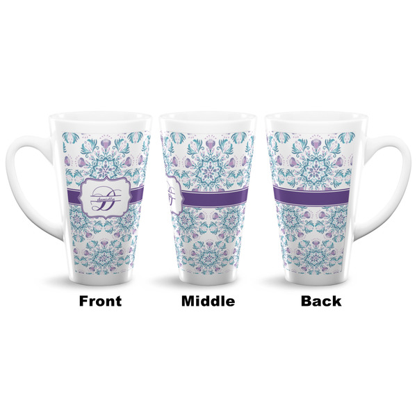 Mandala Floral 16 Oz Latte Mug - Approval