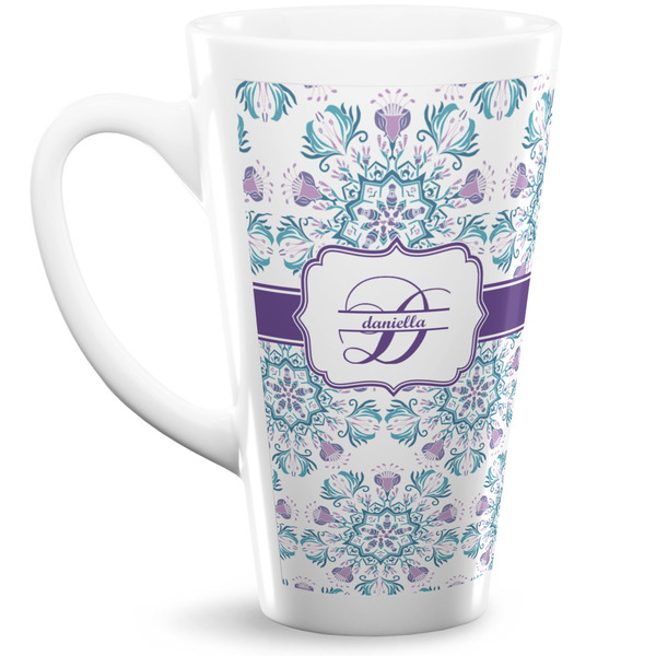 Custom Mandala Floral Latte Mug (Personalized)