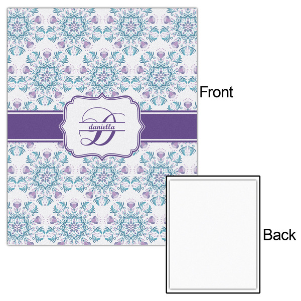 Mandala Floral 16x20 - Matte Poster - Front & Back