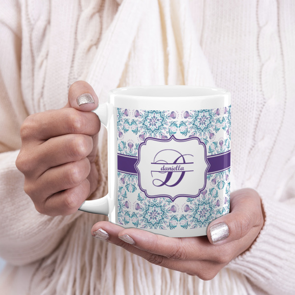 Mandala Floral 20oz Coffee Mug - LIFESTYLE