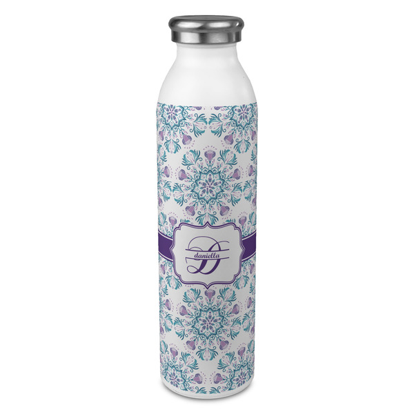 Custom Mandala Floral 20oz Stainless Steel Water Bottle - Full Print (Personalized)