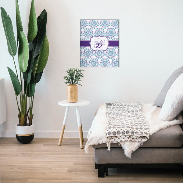 Mandala Floral 20x24 Wood Print - In Context