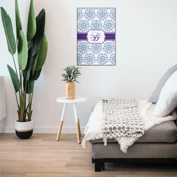 Mandala Floral 20x30 Wood Print - In Context