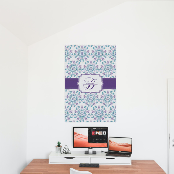 Mandala Floral 24x36 - Matte Poster - On the Wall