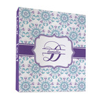 Mandala Floral 3 Ring Binder - Full Wrap - 1" (Personalized)