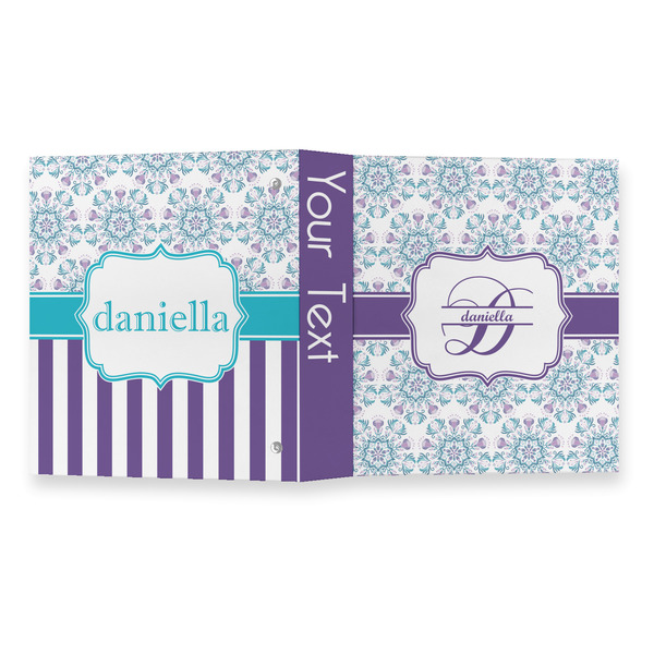 Mandala Floral 3 Ring Binders - Full Wrap - 1" - OPEN OUTSIDE