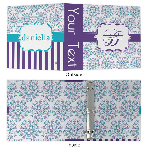 Mandala Floral 3 Ring Binders - Full Wrap - 2" - APPROVAL