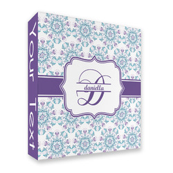 Mandala Floral 3 Ring Binder - Full Wrap - 2" (Personalized)
