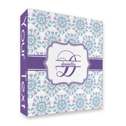 Mandala Floral 3 Ring Binder - Full Wrap (Personalized)