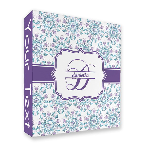 Custom Mandala Floral 3 Ring Binder - Full Wrap - 2" (Personalized)