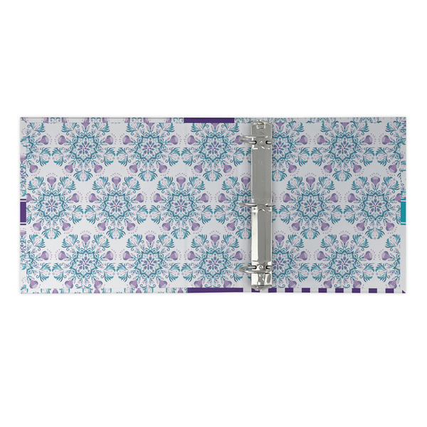 Mandala Floral 3 Ring Binders - Full Wrap - 2" - OPEN INSIDE