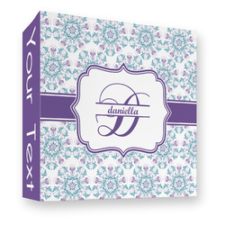 Mandala Floral 3 Ring Binder - Full Wrap - 3" (Personalized)